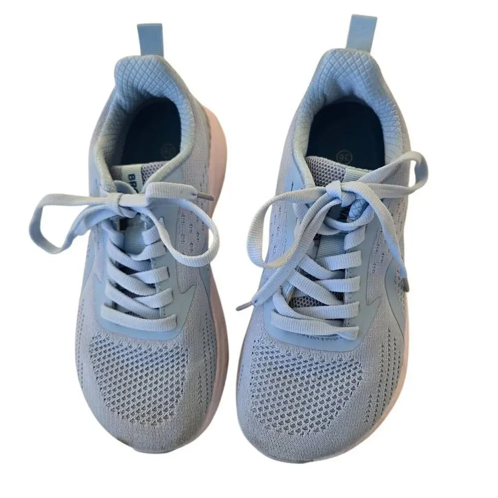 Bronax Womens S71 Wide Toe Box Road Running Athletic Sneakers Blue Size 36/6